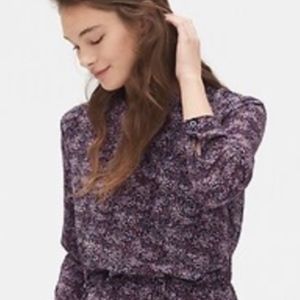 Gap Floral Print Midi Shirtdress
